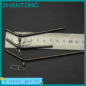 ZHANTONG 5pcs Fishing Balance Connectors 5 7 9 12CM Small Style Brass Tube Fishing Tackle Anti-Tangle Feeder Boom Fish Accessories