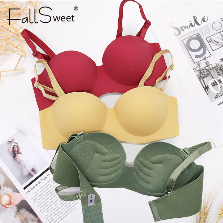 FallSweet Seamless Sexy Bra for Women Push Up Brassiere Comfort Wireless  Bralette Solid Color Thin Cup Ladies Lingerie - AliExpress