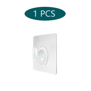 YESPERY 1/5/10pcs Transparent Strong Adhesive Wall HooksSelf Adhesive Door Wall Hanger HookSticky Waterproof Kitchen Bathroom Storage Organizer Rack