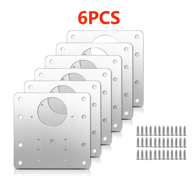 [SG Local Seller] 6Pcs/10Pcs Stainless Steel Hinge Fixing Plate Cabinet Door Hinge Repair Installation Repair Plate 不锈钢柜门铰链修复板合页固定板橱柜门
