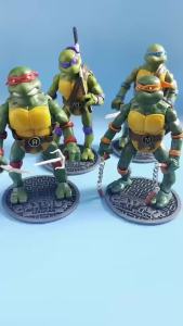 2026 Classic 4-Style Ninja Turtles Collectible Models with Base Retro Figurines Display Piece