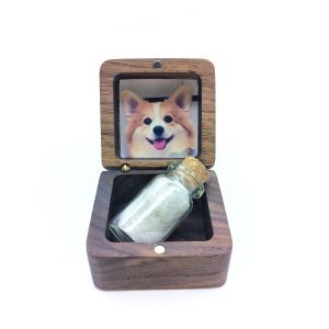 Handmade Natural Wooden Pet Fur Memorial Box For Hair Skin Ashes Nails Pet Condolence Gift Dog Keepsake Cat Keepsake Gift Missing Pet Gift