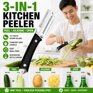 Black Handle Peeler And Shredder Zucchini Slicer Sharp Blade For Fast Peeling Durable Stainless Steel For Home Cooking