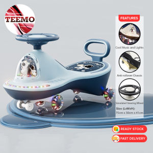 TEEMO Childrens Twist Car Anti Rollover Swing Car Two People Can Sit Silent Flashing Wheel With Light And Music Kereta Twist Kanak-Kanak - Fulfilled by TEEMO SHOP