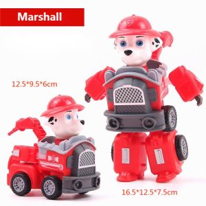 Paw Patrol Transformer Robot Car Educational Toys For Kids Pull Back Car