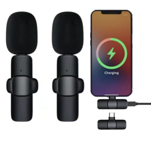 Mikrofon Lavalier Nirkabel Portabel dengan Plug Type C untuk Video dan Wawancara - Plug Universal