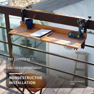 Nordic style folding balcony hanging folding table outdoor bar table computer desk that can be installed without being fixed.