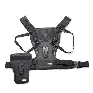 Sevenoak SK-MSP01 CarrierMulti Dual 2 Camera Carrying Chest Harness System Vest Quick Strap with Side Holster for Canon Nikon