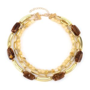 RGFV Quá phóng đại Dây chuyền nhiều lớp xếp chồng Sang trọng nhẹ nhàng Trang trí Vòng cổ Bohemian Cổ điển Sự quyến rũ Vòng cổ hạt cườm Phụ nữ