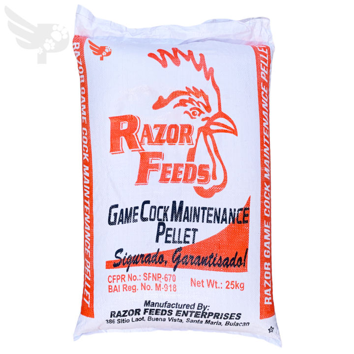 Razor Feeds Game Cock Maintenance Pellet 25KG Feeds For Gamebirds