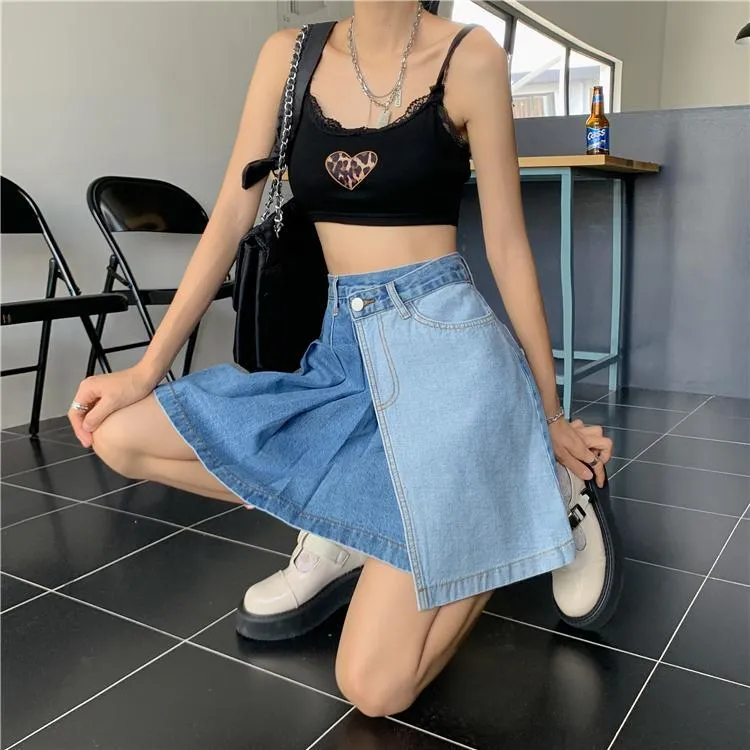 Women Denim Skirt Plus Size 4XL 2022 Summer New Fashion Ins Style