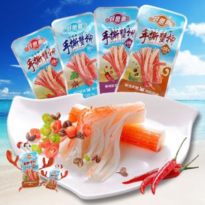 手撕蟹柳可即食 麻辣味/原味/香辣味/烧烤味 Ready-to-Eat Hand-Pulled Crab Stick