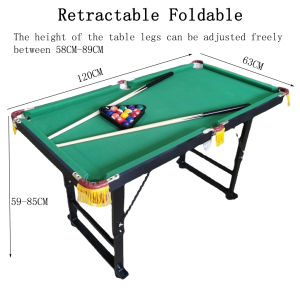 Billiard Table Set | Pool Table 125CM Mini Billiard Table for Kids Adjustable Metal Legs Billiard Table Set