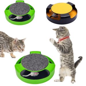 LETIGO Playing Teasing Cat Turntable Mouse Toys Plastic Attract attention Kitten Interactive Toys  Cat Scratcher Toy Pet