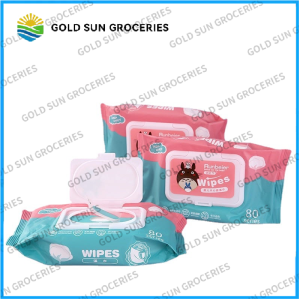 COD 80pcs/pack 2Layer Baby Wipes Disposable Cotton Wet Tissues Baby Care Napkin(Non-Alcohol-wetwipes)