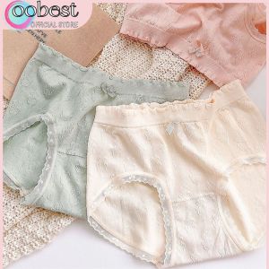 oobest กางเกงชั้นในทรงสามเหลี่ยมผู้หญิงมีความยืดหยุ่นปานกลางชุดชั้นในของสาวๆเอวขนาดกลาง ใส่สบายกางเกงชั้นในไร้รอยต่อ