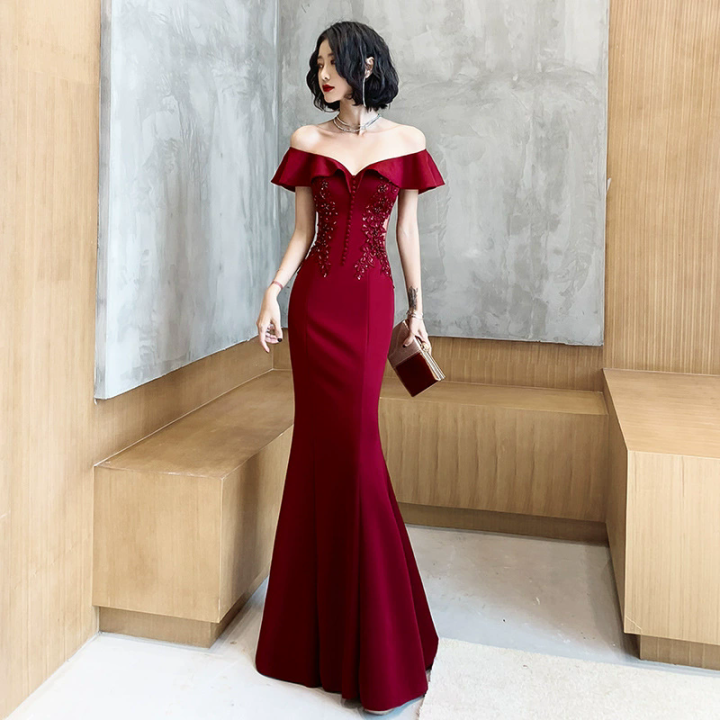 EAGLELY Formal Event High End Banquet Princess Evening Dress Women