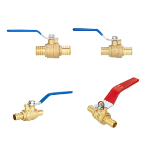 Copper Hose Barb Shut off Ball Valves PEX B Crimps Ball Valves Pipe Fittings For Safe Drinking Water System Easy to Install
