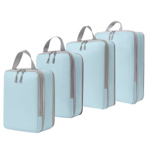 Set/4Pcs Portable Travel Compression Packing Cubes Bag Waterproof Organizer Bags Suitcase Clothes Organizers Handbag Travel Bag2026