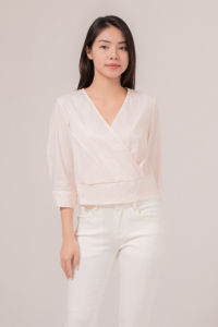 RIMINI - Atasan Remaja Blus Formal Katun V-neck XS-XL - Kaiya Top 66003