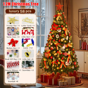 【Xmas Tree】Christmas Tree With Decorations 180cm 150cm 120cm 60cm 6/5/4/2 FT Christmass tree Decorations Pine Needle Christmas Tree On Stand christmas trees