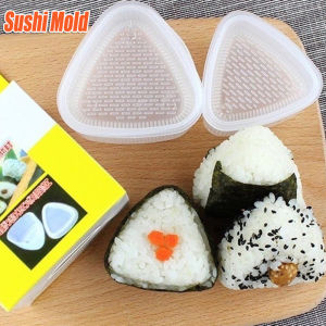 Plastic Sushi Mold Transparent Hand Sushi Maker DIY Triangle Rice Ball Mold Kit Japanese Kitchen Bento Accessories