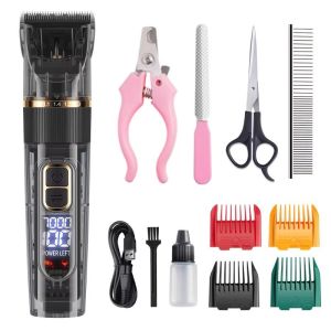 AUelectric clippers dog and cat grooming clippers pet hair trimmers electric grooming clippers and grooming combs