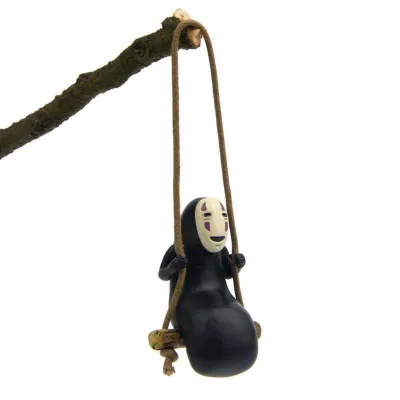 DUKEEN 1pcs Studio Ghibli Spirited Away Figures Miyazaki Hayao Swing No Face Man Action Figure Model Toys Decoration