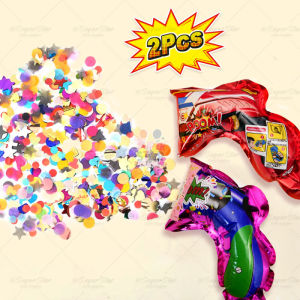 Inflatable Balloon Firework Gun Handheld Paper Scrap Foil Balloons  Blowing Air Confetti Fireworks Toy Guns Inflatable Confetti Poppers Cannons For Wedding Birthday Party Celebration Supplie
