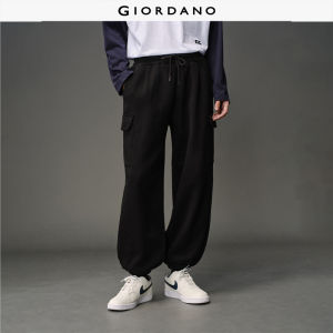 Giordano Men Fleece lined elastic waist cargo joggers Free Shipping 12115054