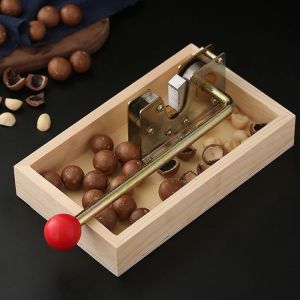 INTOONE Gỗ Dụng cụ mở hạt Macadamia Bền bỉ Hạt óc chó Dụng cụ bẻ hạt loại Dụng cụ bẻ vỏ hạt dẻ Dụng cụ nhà bếp
