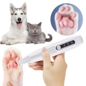 JPTD USB Rechargeable Pet Foot Shaver Smart Display Low Noise Paw Hair Trimmer Paw Grooming Tool Waterproof Cat Hair Shaver for Pets Grooming