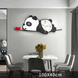 Minimalist Nordic Series Art Panda Wall Clock Hot Sale Home Living Room Simple and Fashion Mute Creative Vintage Clock Decorations