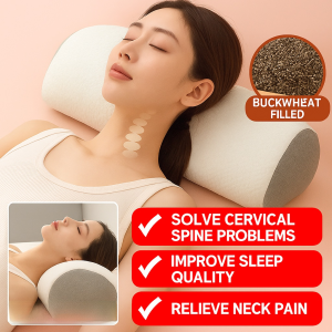 Buckwheat Neck Protection And Traction Pillow Buckwheat Hull Neck Support Pillow For Straightening Curved Spines Improve Sleeping