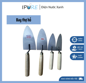 Bay thợ hồ / Bay xây dựng bằng thép cán gỗ với 4 kích cỡ lựa chọn