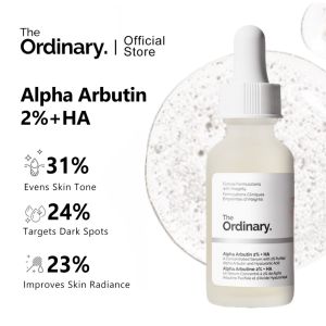 The Ordinary Alpha Arbutin 2% + HA Serum Dark Spot Fading Even Skin Tone Hyperpigmentation Reduction Hydrating Support Brighten Dull Complexion Lightening Facial Essence 30ml
