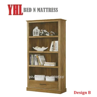 YHL Columba Bookcase / Open Shelves With Drawer / Display Cabinet / Hall Unit