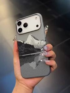 Mountains Rivers Texture Magnetic Case for iPhone 17 Pro Max Camera Protection Phone Cover Korean Style Shell Hard PC Hull