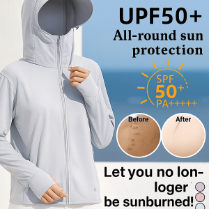 Womens sunsuit men detachable large brim outdoor couple knitted mesh skin coat