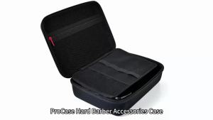 ProCase Hard Barber Accessories Case for Hair Clippers -Black Travel Bag for 3 Clippers & Supplies Trimmer Organizer Storage with Clear Pouch Portable Holder for Grooming Kits