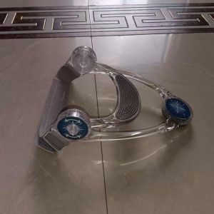 Neck Lifter Posture Corrector with Colorful Circular Pads - Adjustable Blue & Pink Ergonomic Collar Support for Desk Office and Home Use - Promotes Good Posture and Reduces Neck Strain Desk Ergonomics Stylish Accessory Durable Construction