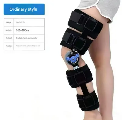 New Model Orthopaedic Adjustable Hinged Knee Brace with Button Lock-Sponge for Comfort Suitable for Knee Support Brace