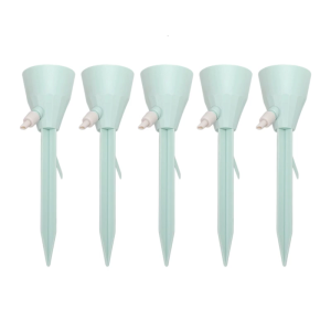 เครื่องหยดน้ำอุปกรณ์รดน้ำดอกไม้5ชิ้นการรดน้ำอัตโนมัติปรับอัตราการไหลได้เครื่องรดน้ำดอกไม้รั่วซึมของน้ำ