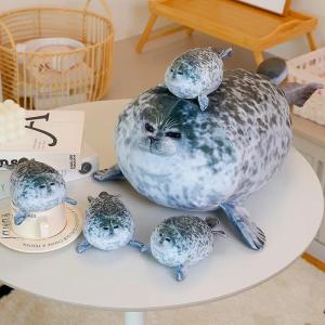 Simulation Seal Sea Lion Plush Toys Hot Sale Mom-Children Seal Doll Cozy Cotton Stuffed Throw Pillow Back Cushion Cute Gift h260729