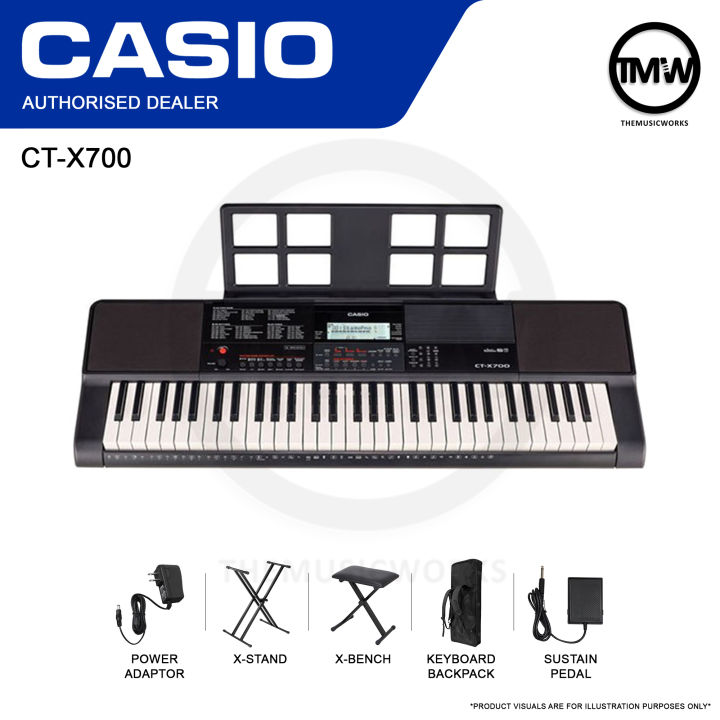READY STOCK] Casio CT-X700 Digital Portable Keyboard Black 61