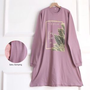 Tunik Wanita Dewasa Jumbo Ansa Tunic Bahan Kaos Katun Combed Atasan Wanita Oversize Kekinian