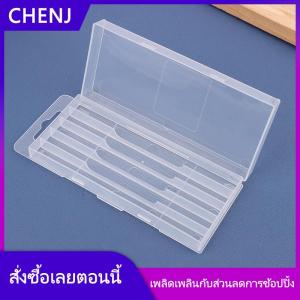 CHENJ กล่องเปล่าสว่านบิดพลาสติกกล่องเก็บเครื่องมืออุปกรณ์เสริมสำหรับงานไม้สว่าน5 10รูใสกล่องบรรจุภัณฑ์