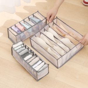 Hộp chia ngăn đồ lót vải lưới chia ngăn tủ quần áo túi đựng tất vớ gia đình babo (TD10).