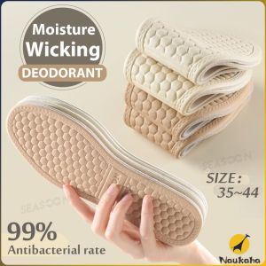 NAU.K 1Pair Deodorant Insoles Soft Shoes Pad Absorb-Sweat Breathable Comfort Cotton for Men Women