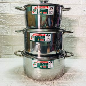 Nồi inox Tiến Thành Nắp Inox đủ kích cỡ từ 16CM->32CM dùng cho mọi loại bếp